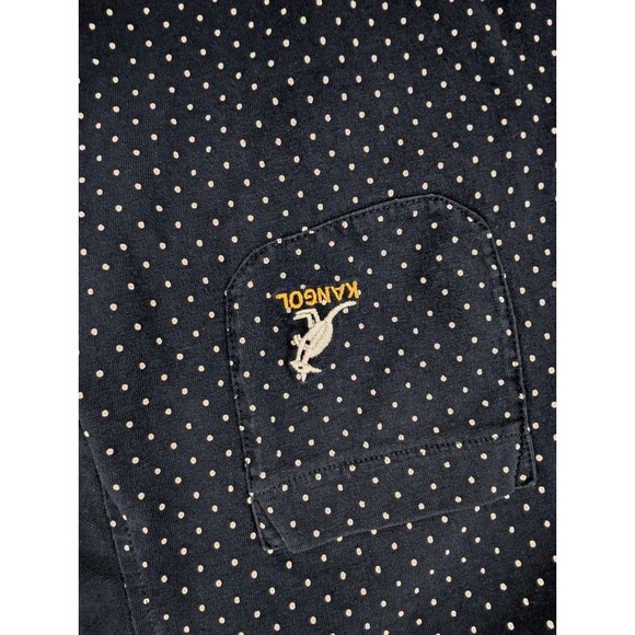 Kangol Navy Blue Polka Dot Logo Short Sleeve Crew Neck T-Shirt Size Small - Picture 2 of 6